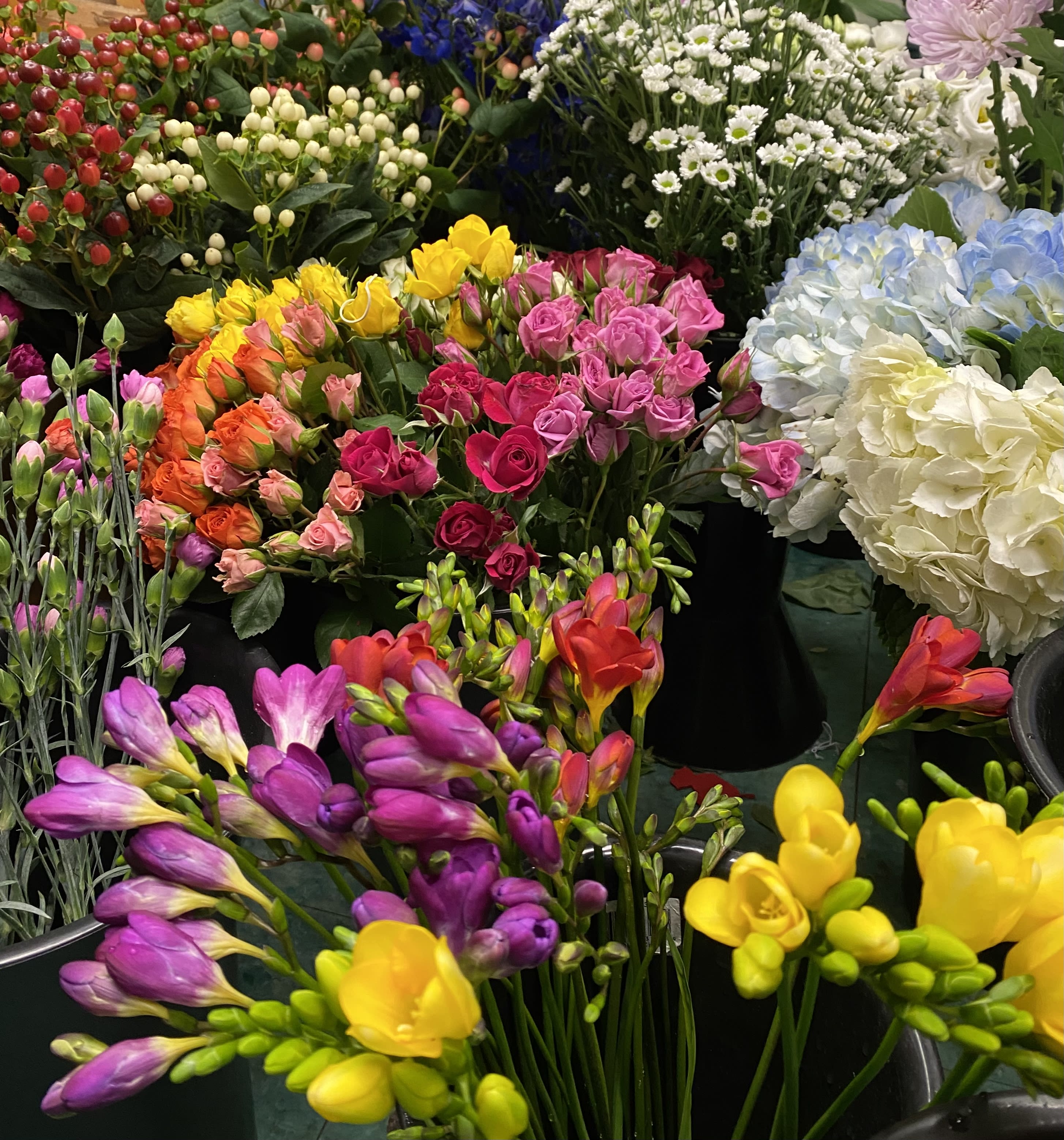 Cut Bouquet. A designers choice of Cut flowers wrapped. *No vase. An arrangement by Flower Trends Florists.