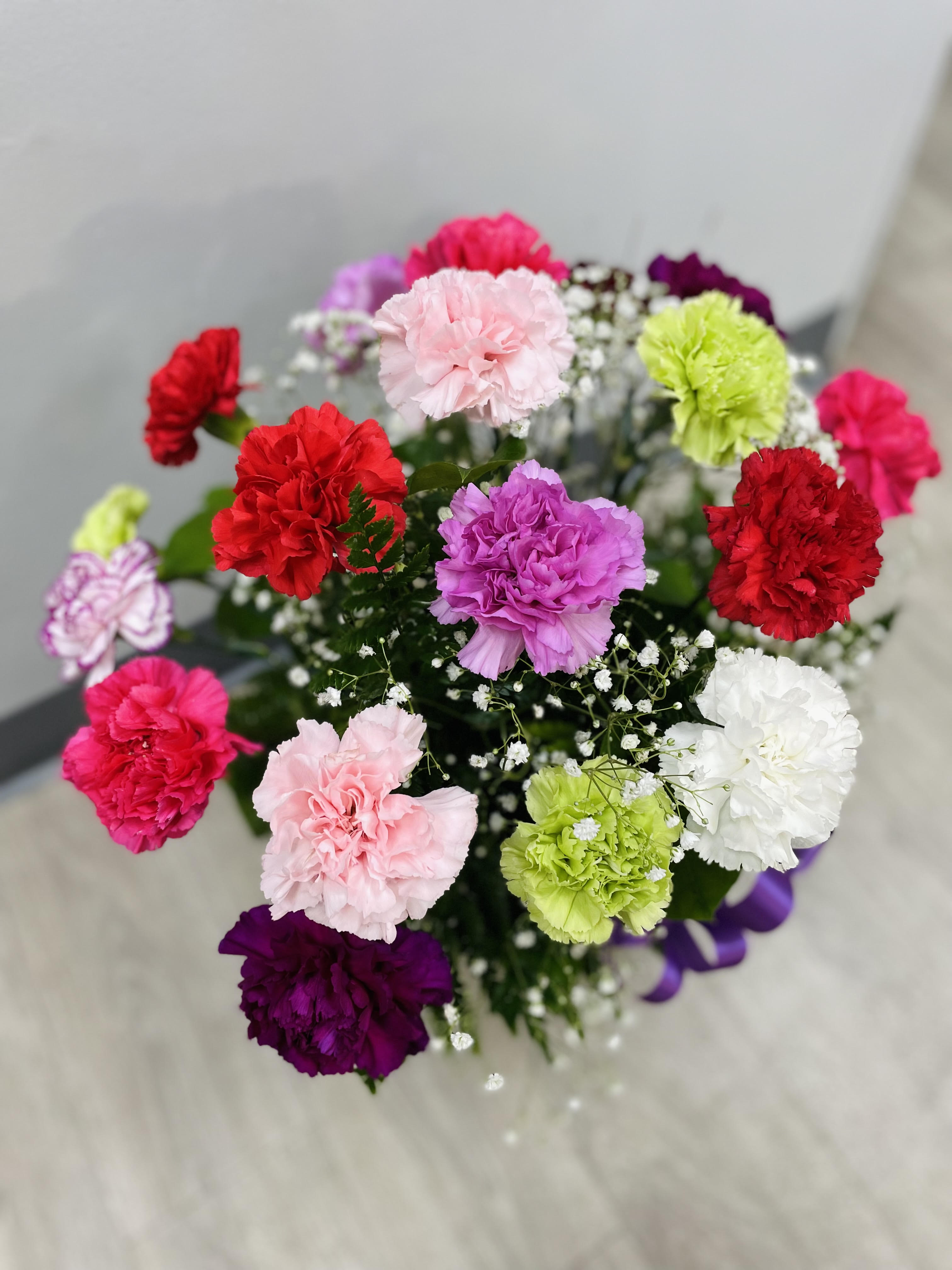 Carnation Bliss. An arrangement by The Floral Basket.