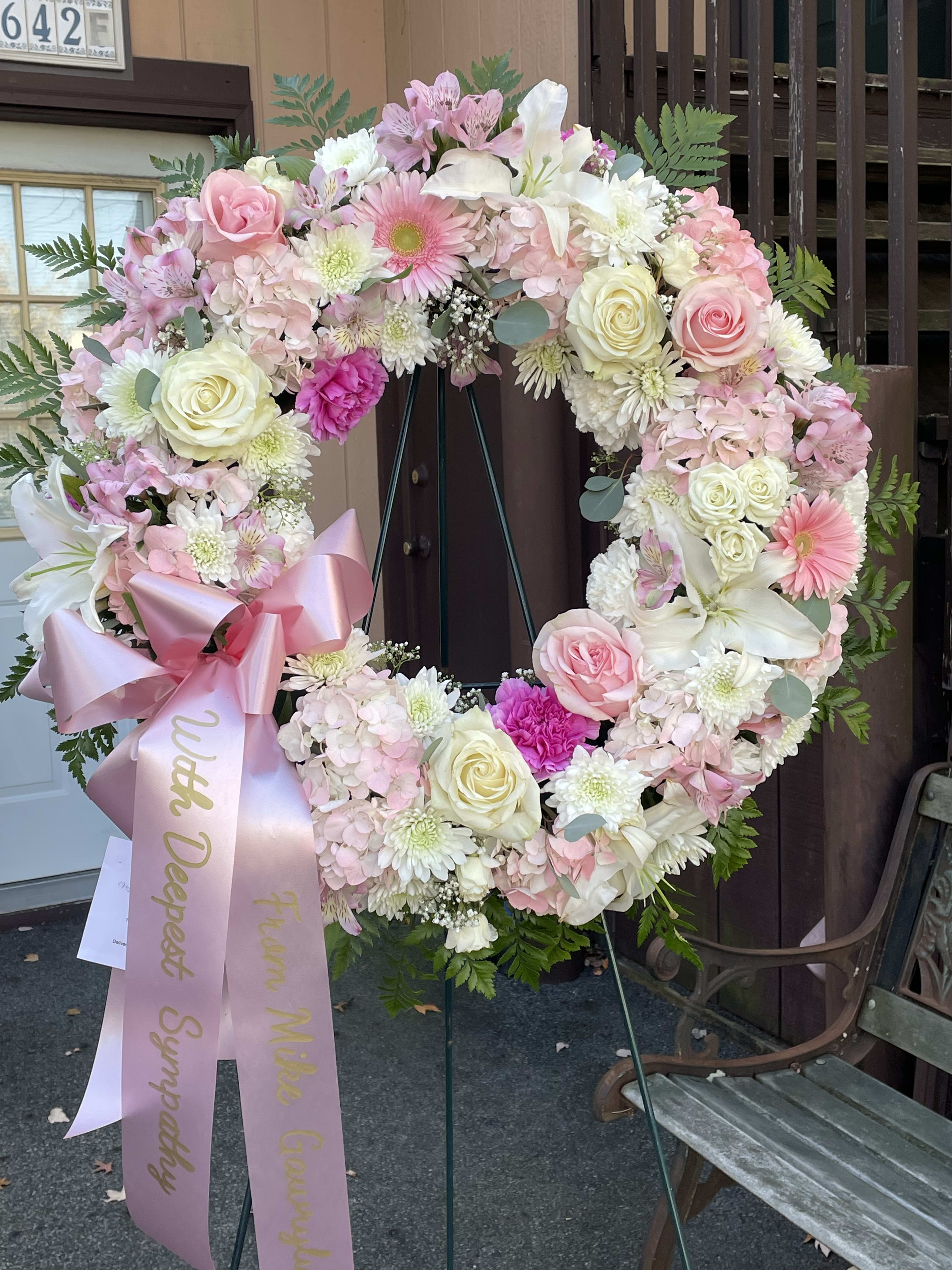 Endless Love Wreath. An arrangement by Violeta's Flower Shop.