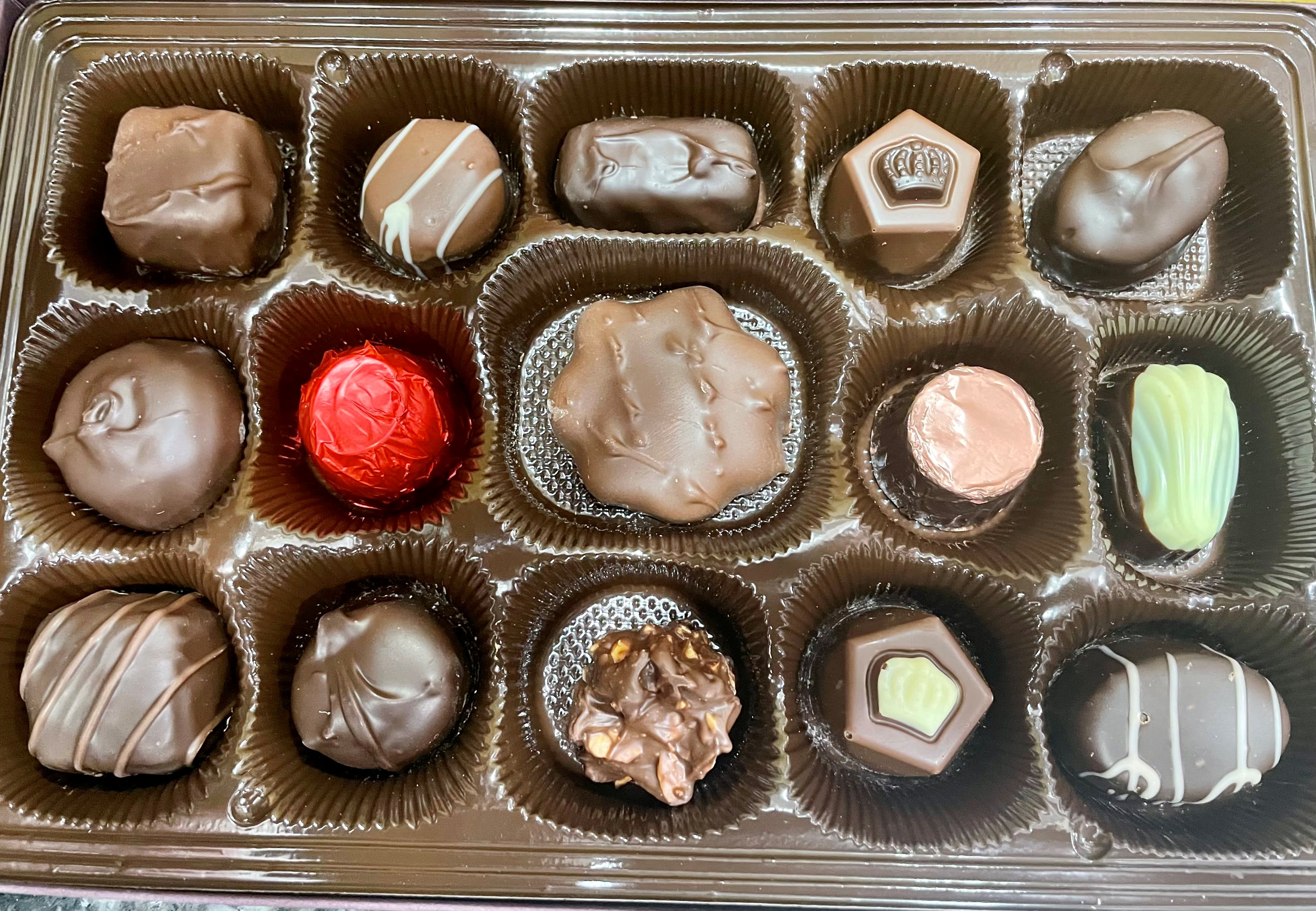 Chocolate Box - gourmet. An arrangement by Bonatsos Flower Shop.