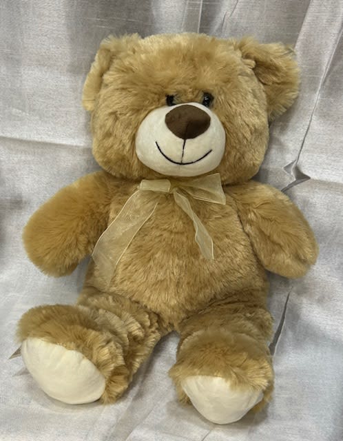 Large plush stuffed bear (multiple colors available). An arrangement by Bonatsos Flower Shop.