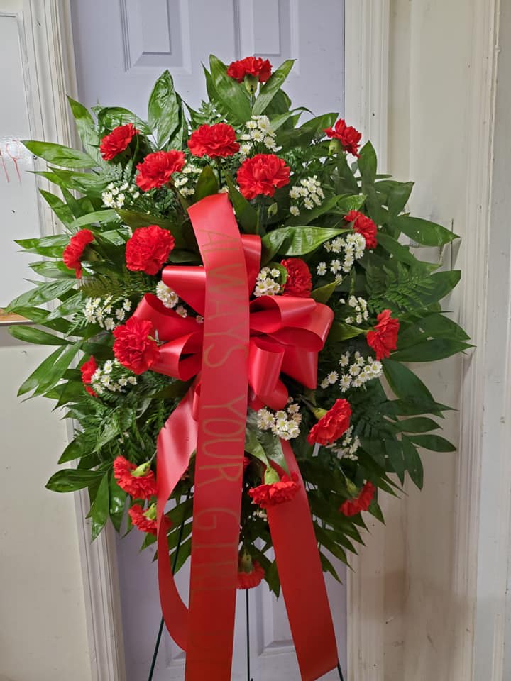 Red Carnation Spray with filler Red Carnation Spray with filler