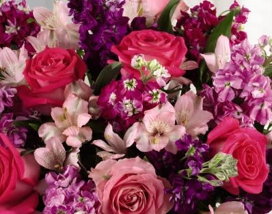 Pink Toned Handtied Bouquet - NO VASE Pink Toned Handtied Bouquet - NO VASE