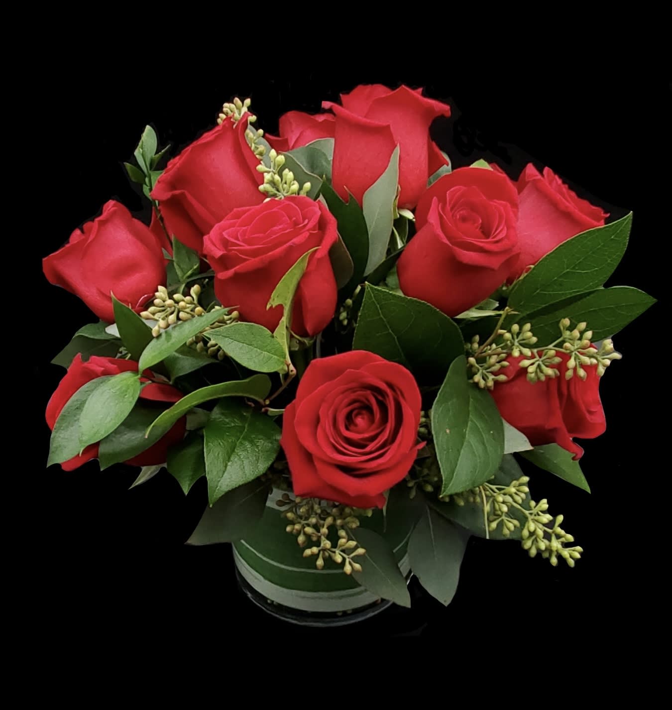 I'D LOVE A DOZEN ROSES. An arrangement by Hours of Flowers.