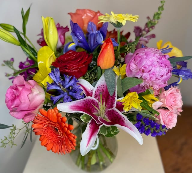 Bright and beautiful. An arrangement by Flowerville.