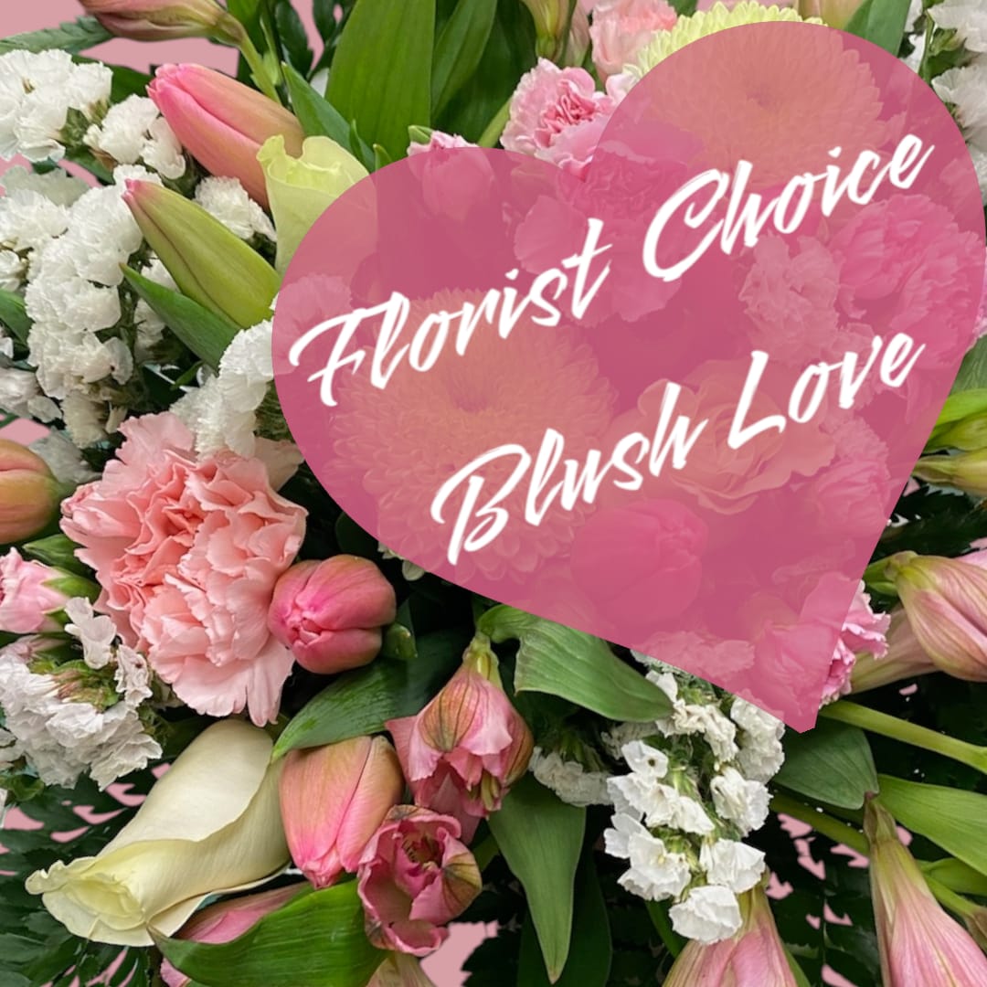 Florist Choice Blush Love. An arrangement by Flower Trends Florists.