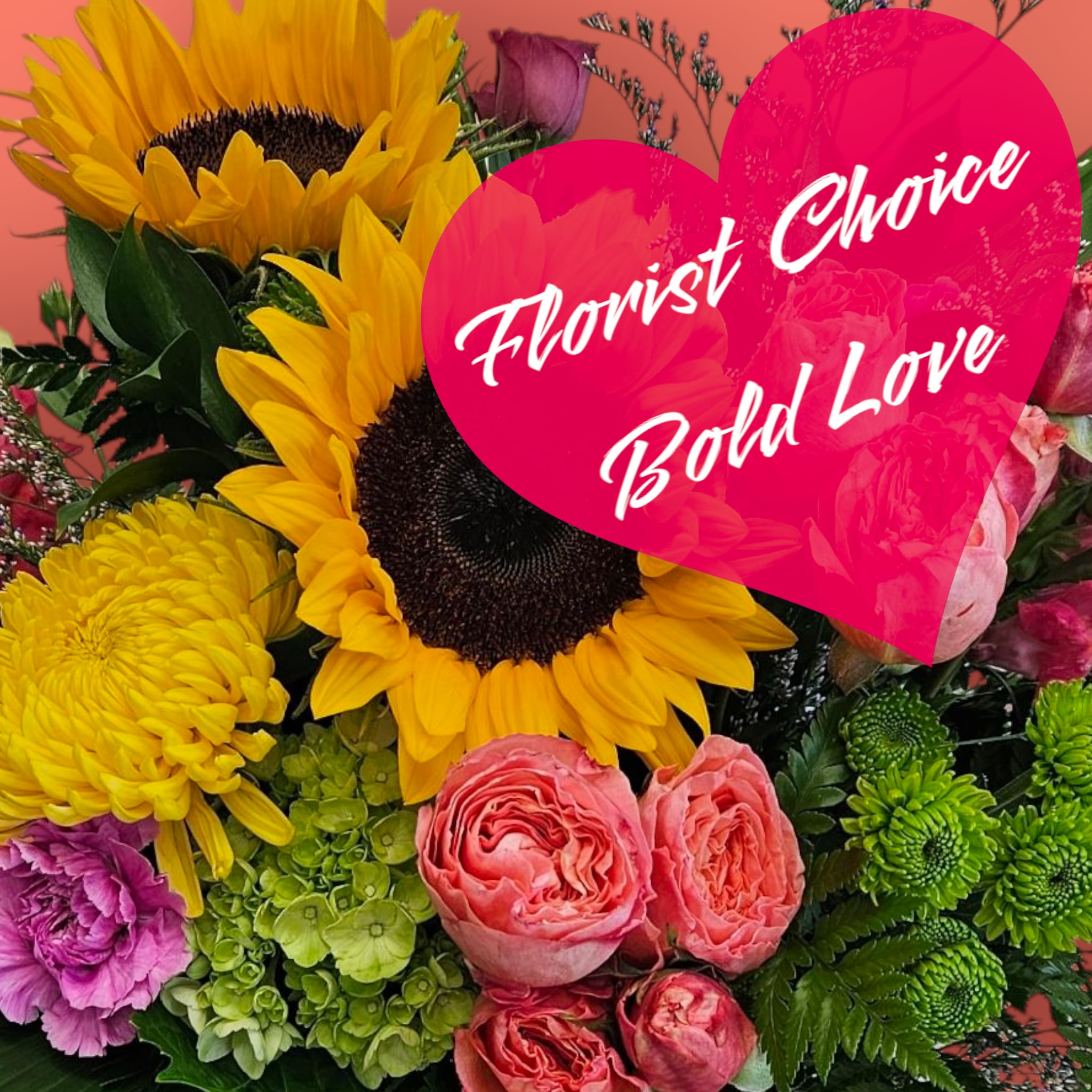 Florist Choice Bold Love. An arrangement by Flower Trends Florists.
