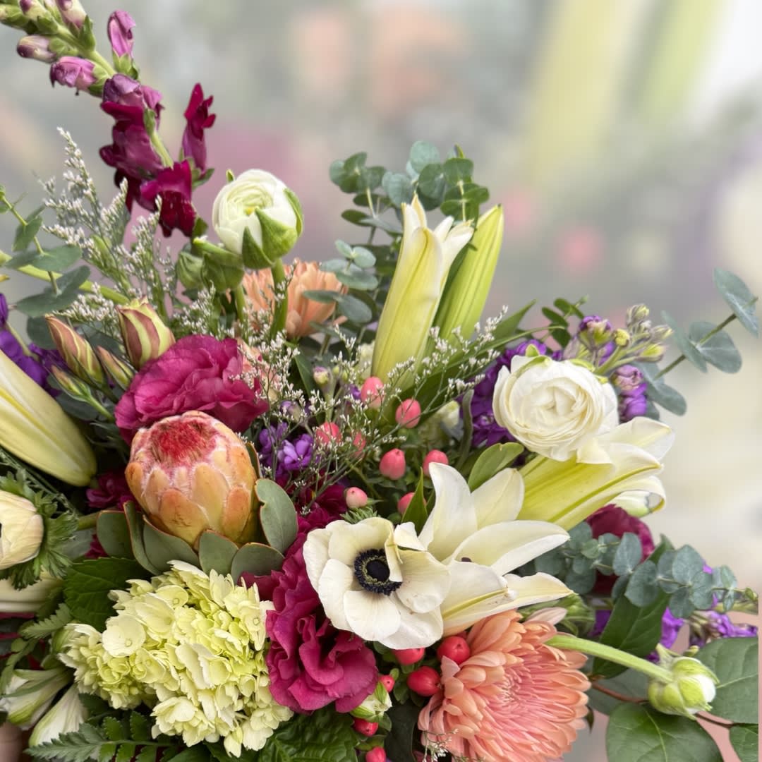 Valentine Designers Choice - Fun and Flirty. An arrangement by Vanessa's Flower Shop.