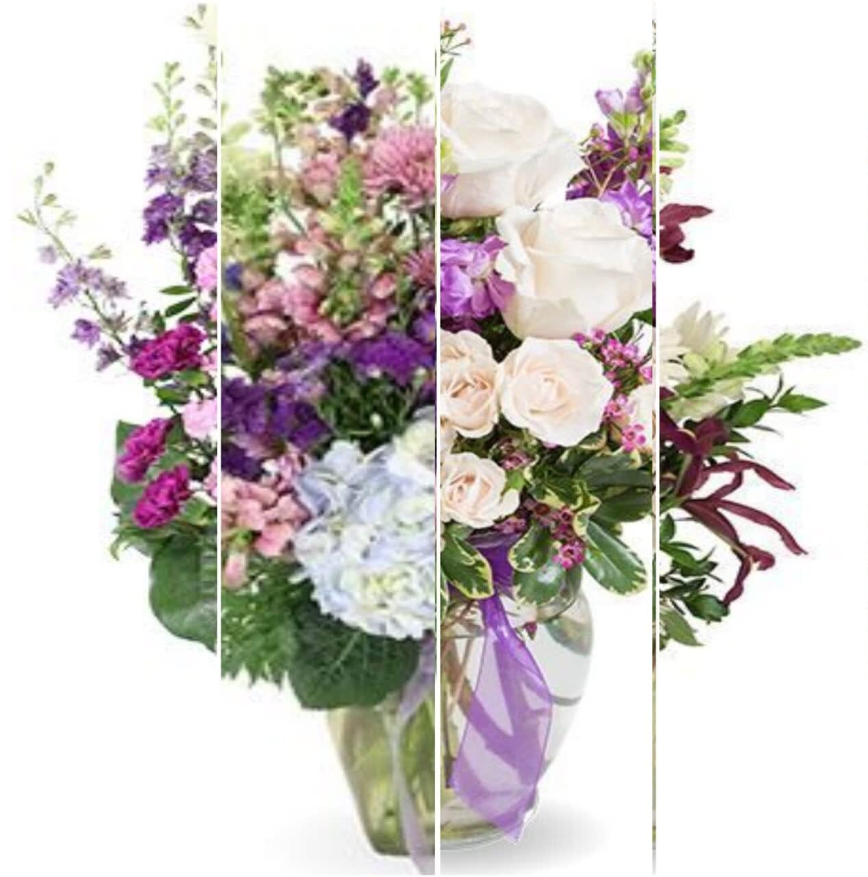 Purple Florist Choice. An arrangement by Hometown Blooms.
