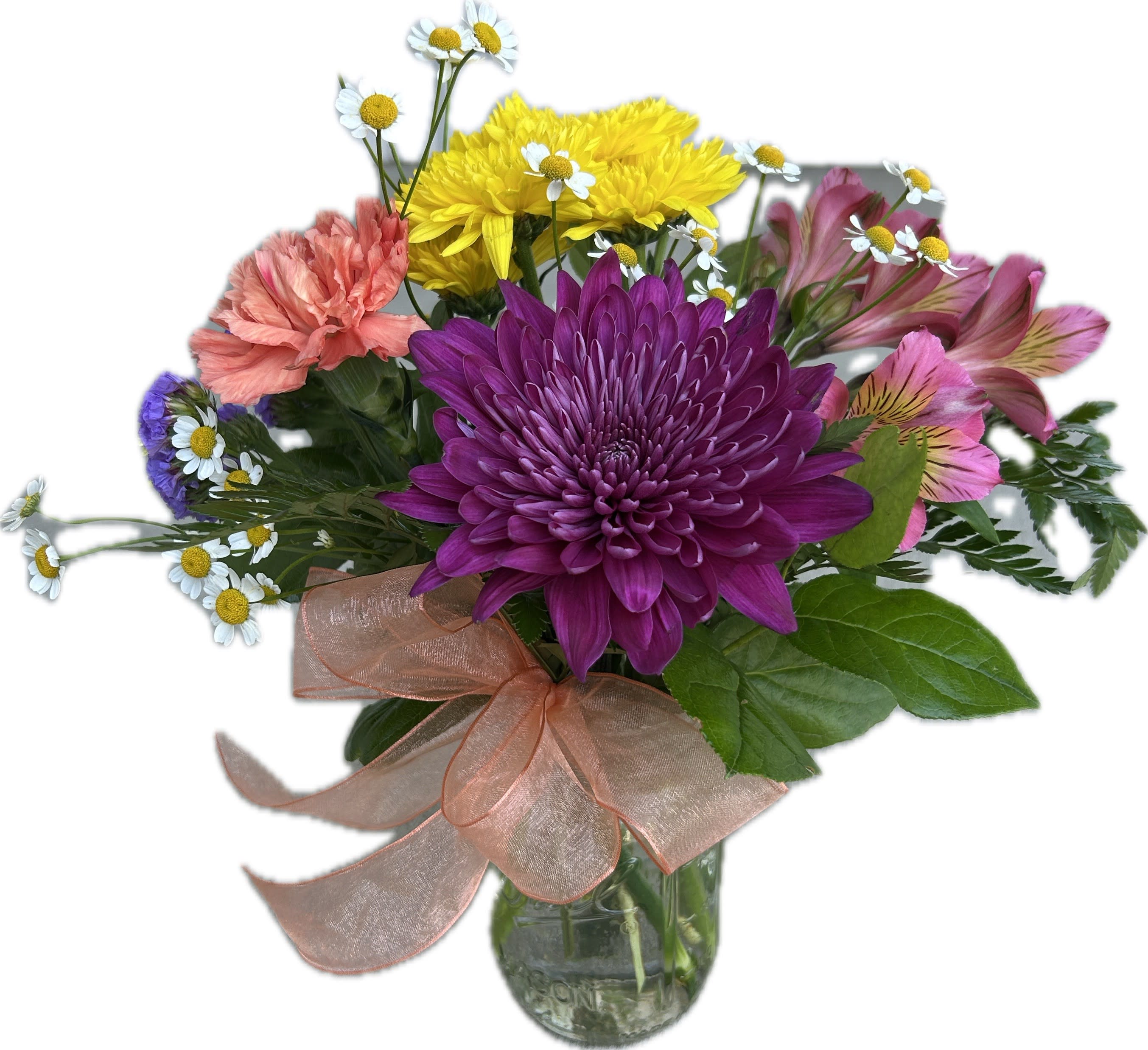 Jar of Joy. An arrangement by Hills Valley Floral.