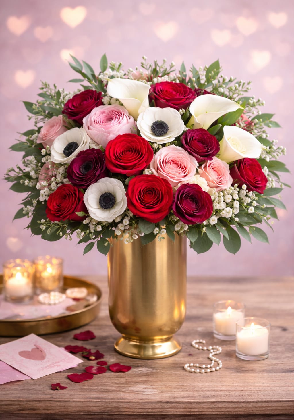 Statement Luxe. An arrangement by Langdon Florist of Tribeca.