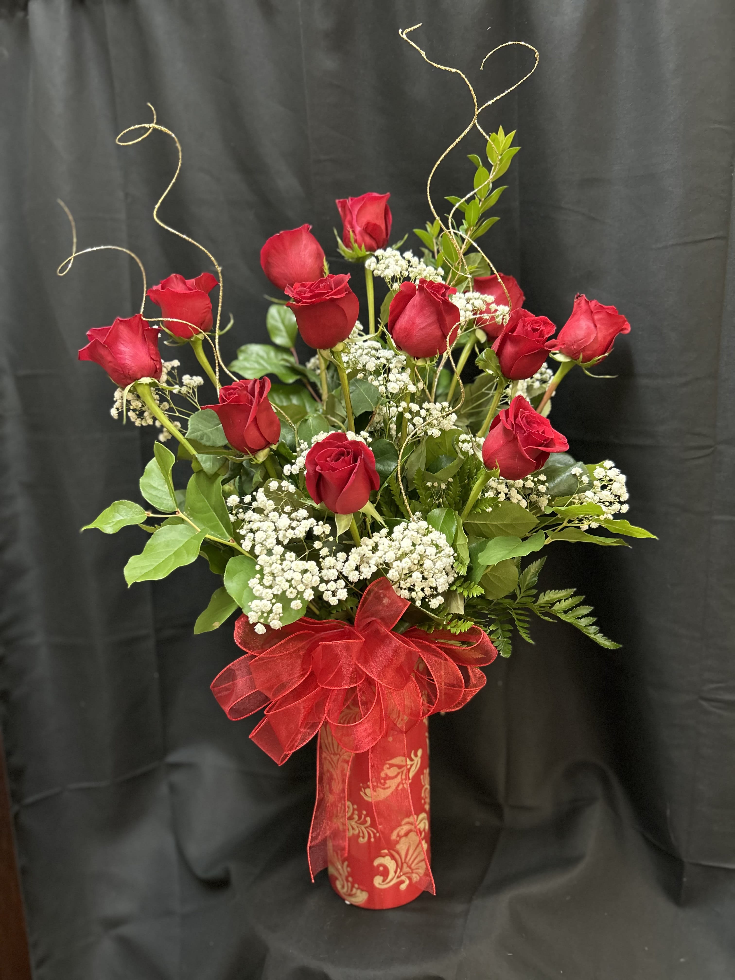 Crimson Whisper Bouquet. An arrangement by Flowers by Neil.