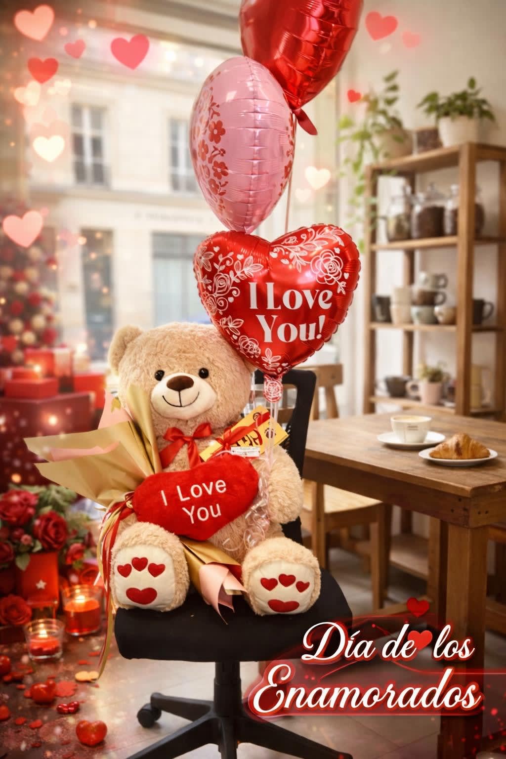 BEAR DELUXE COMBO. An arrangement by Westchester Flowers and Gifts.