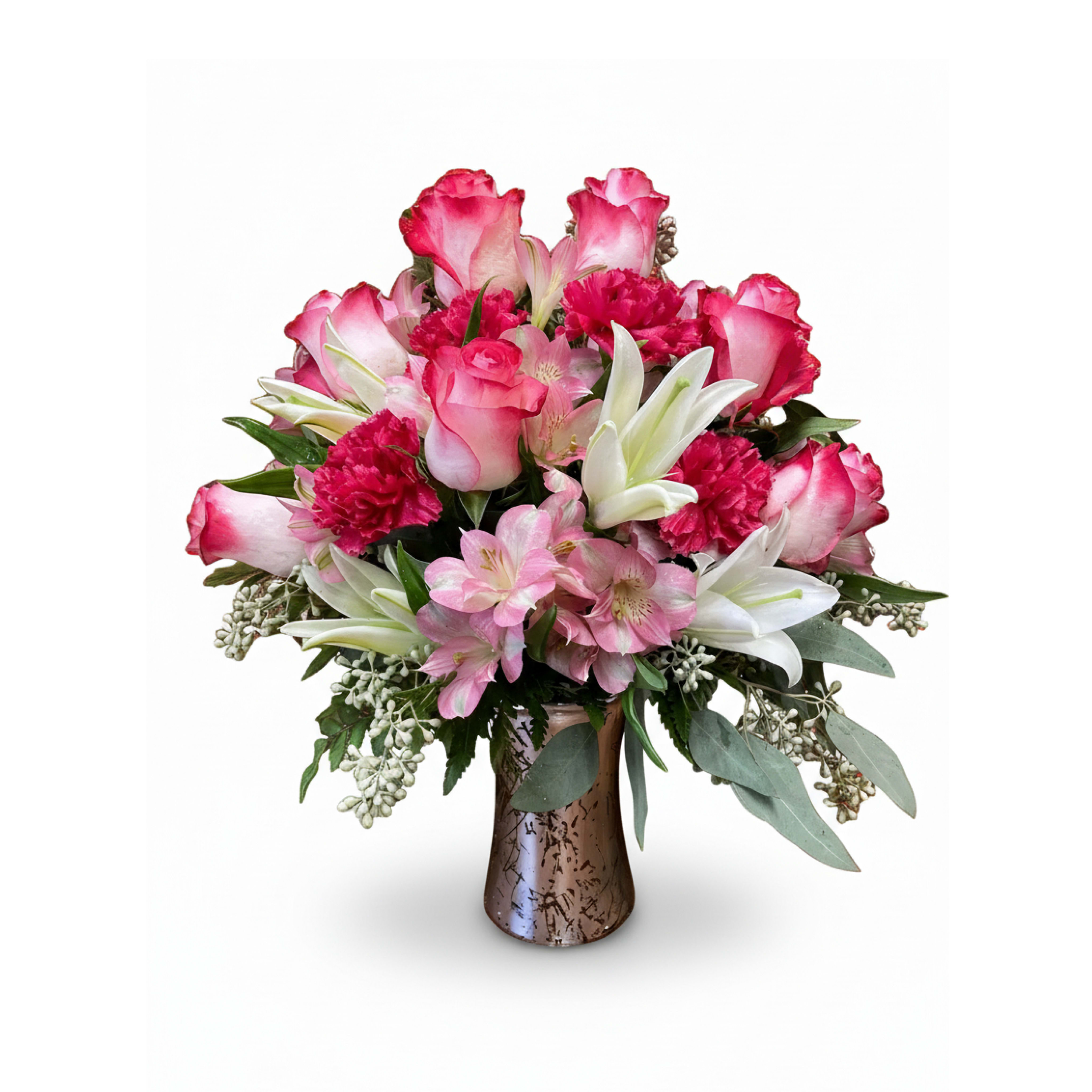 Angelic Blooms. An arrangement by La Bolsa Rosa.