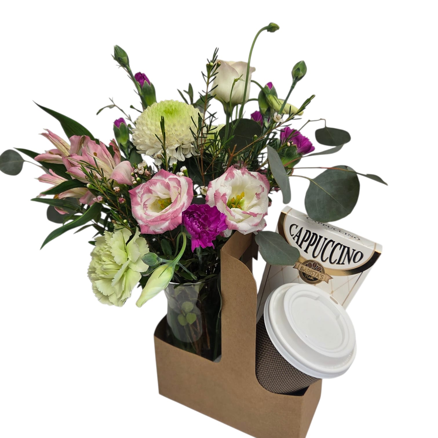 Blooms to go - Cappuccino. An arrangement by Flower Trends Florists.