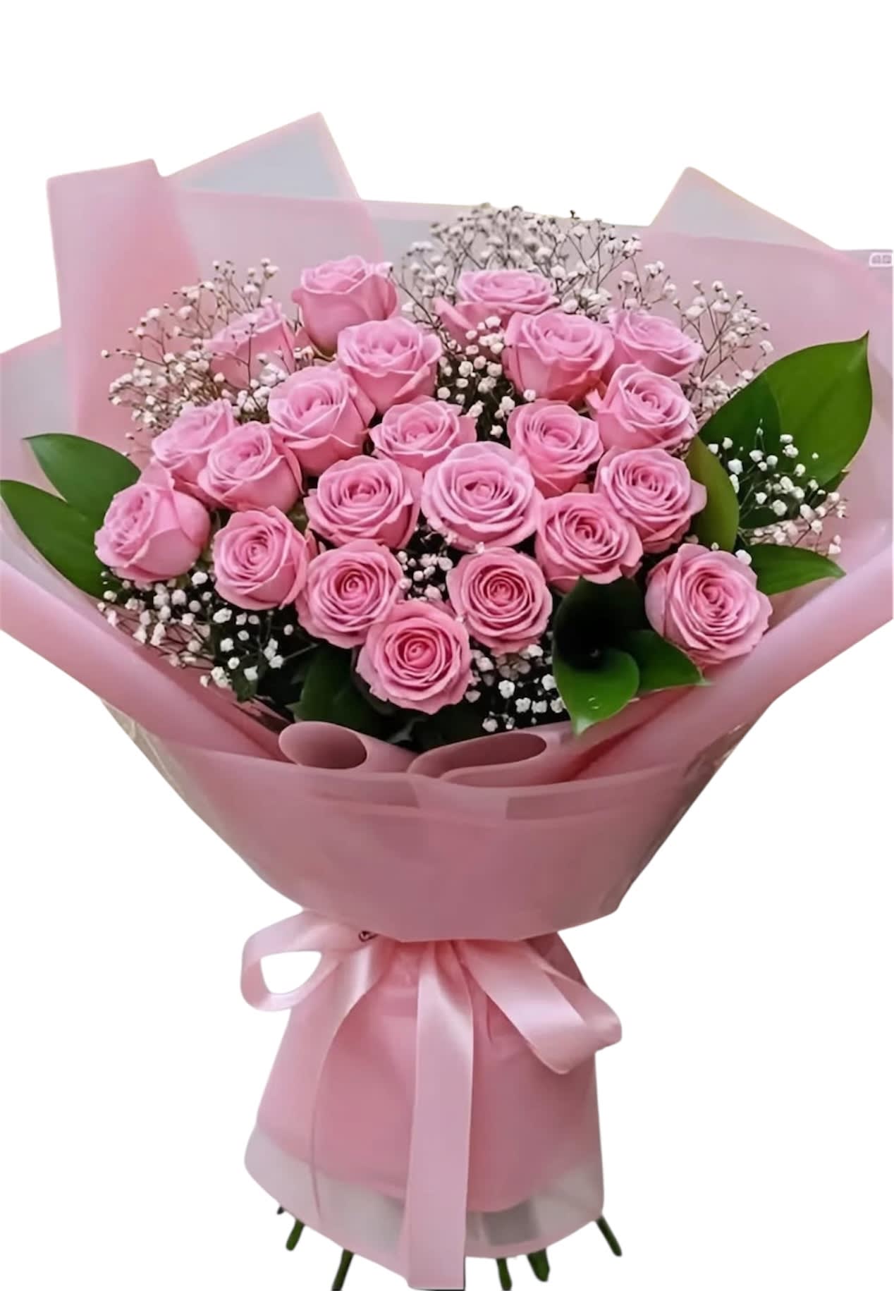 Pretty Pink (Wrapped Pink Roses). An arrangement by Azi Flowers.