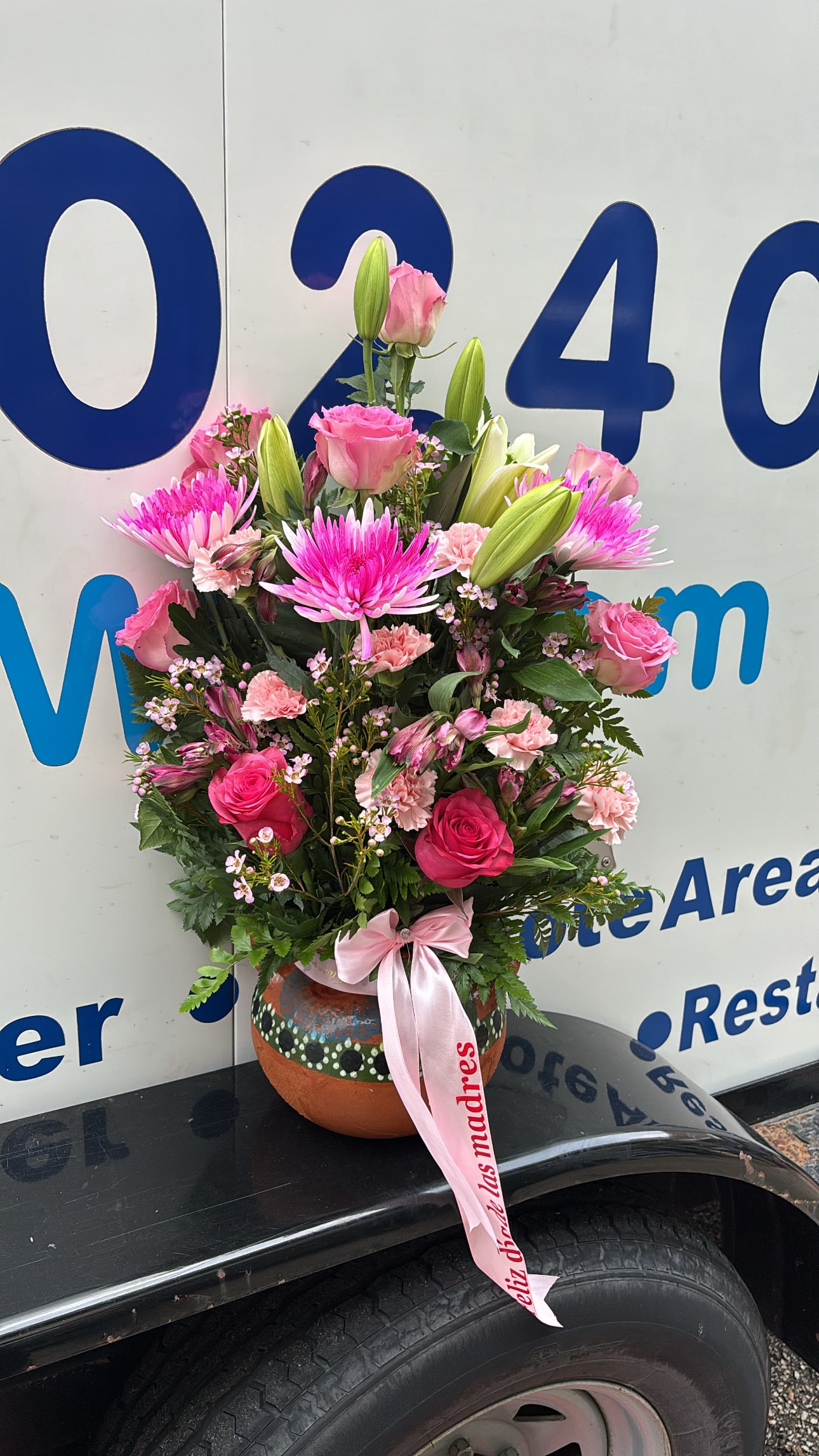 Pink Elegance Bouquet. An arrangement by AandB Flowers.