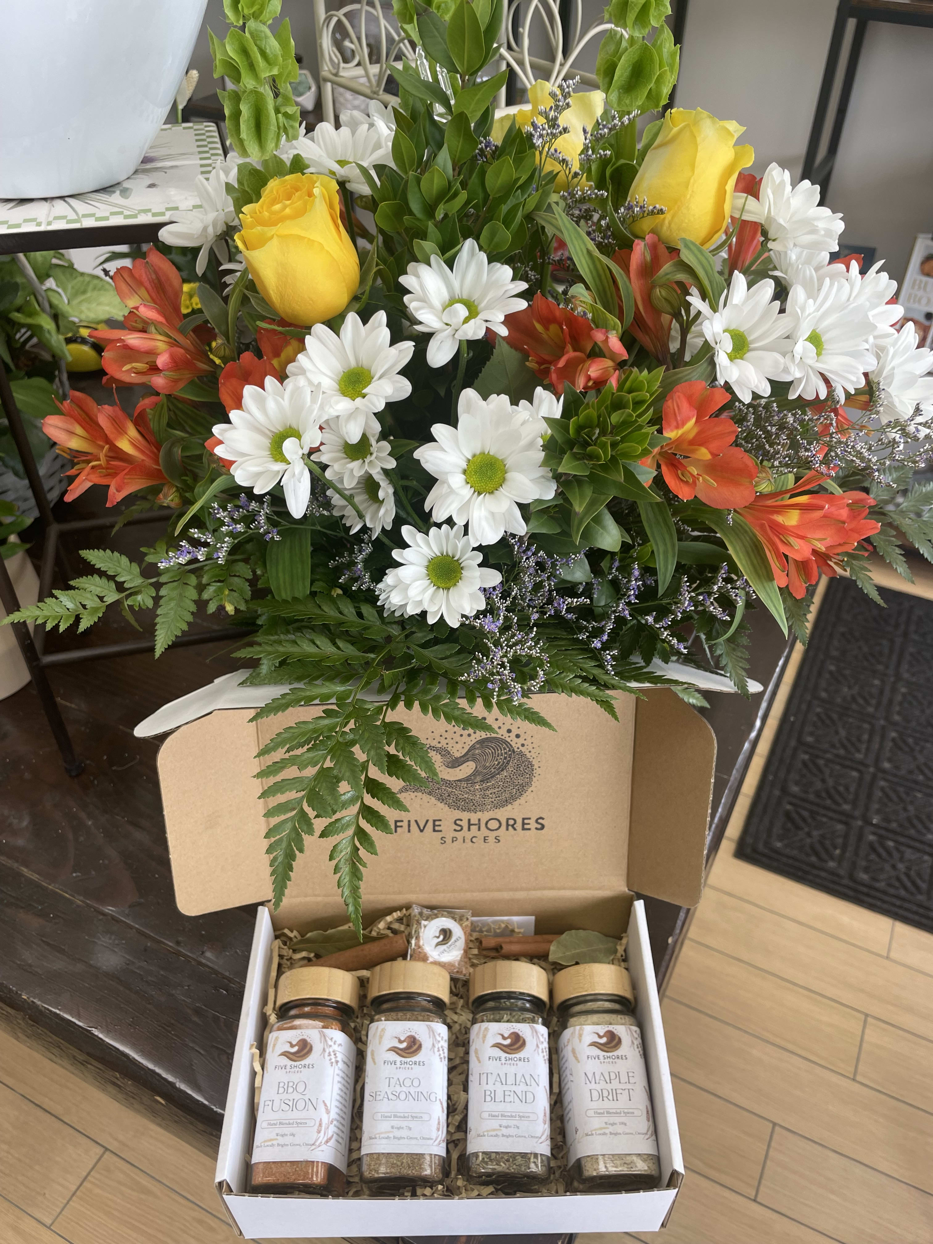 The Artisan Bloom and Spice Set. An arrangement by Flowers Plus.