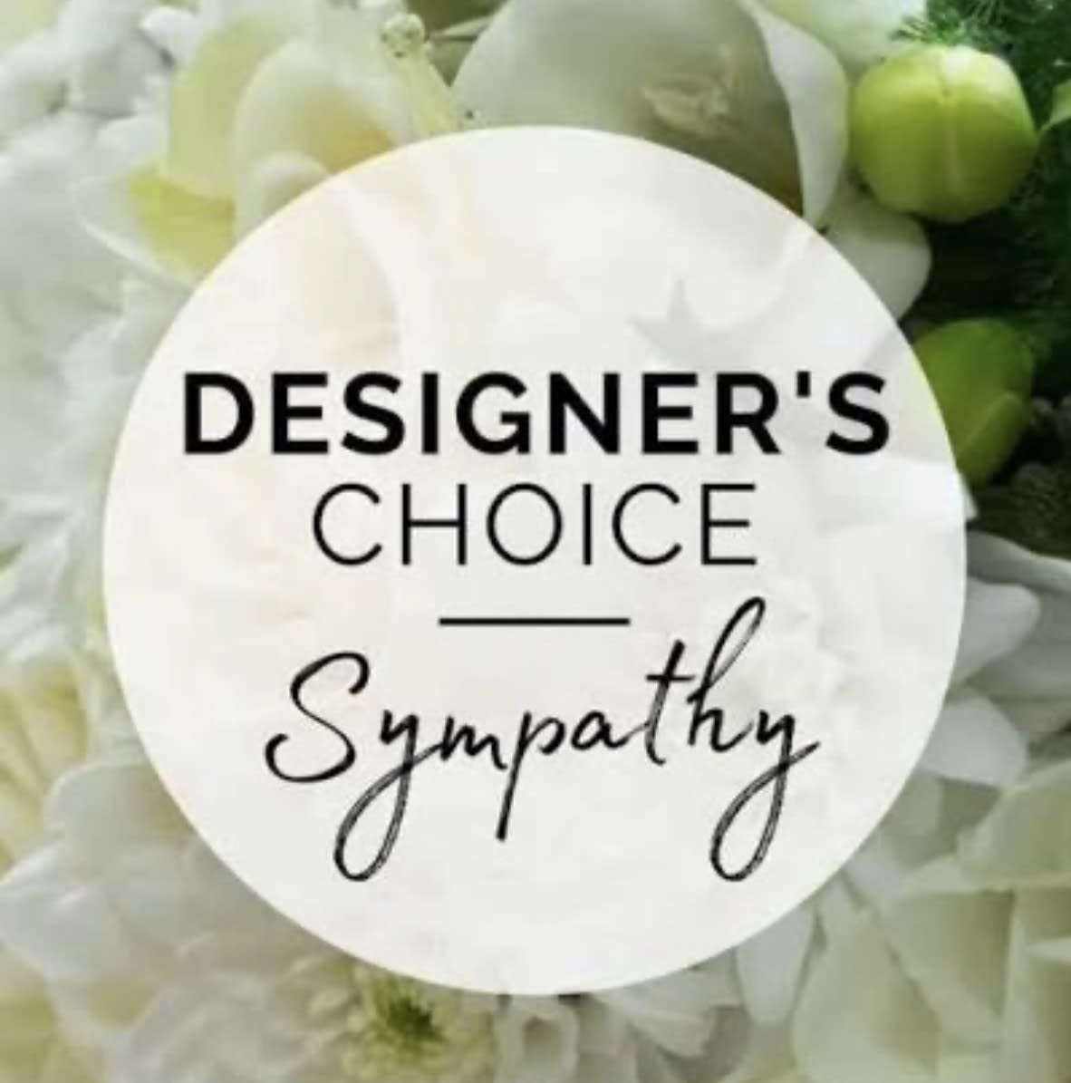 Sympathy, Designers Choice in White - VASED ARRANGEMENT. An arrangement by Deer Valley Florist and Flower Delivery.