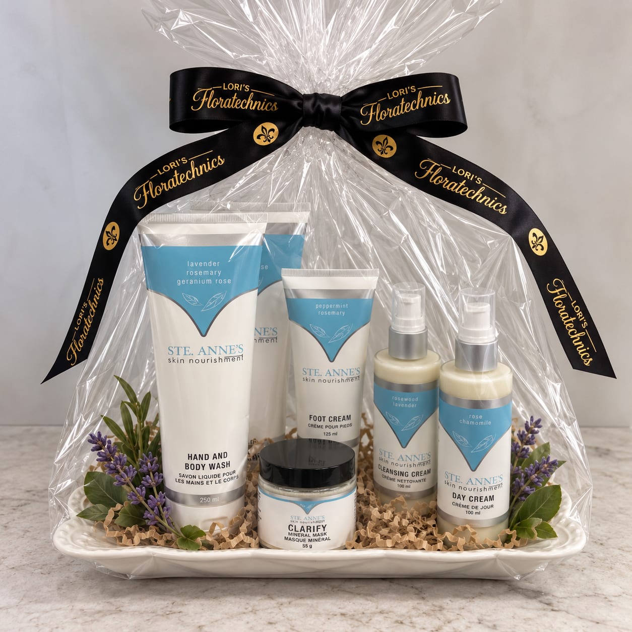 The Complete Spa Ritual. An arrangement by Lori's Hearts and Flowers.