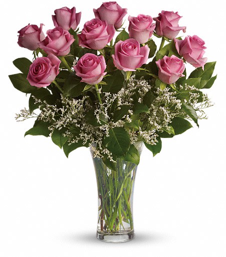 Make Me Blush - Dozen Long Stemmed Pink Roses