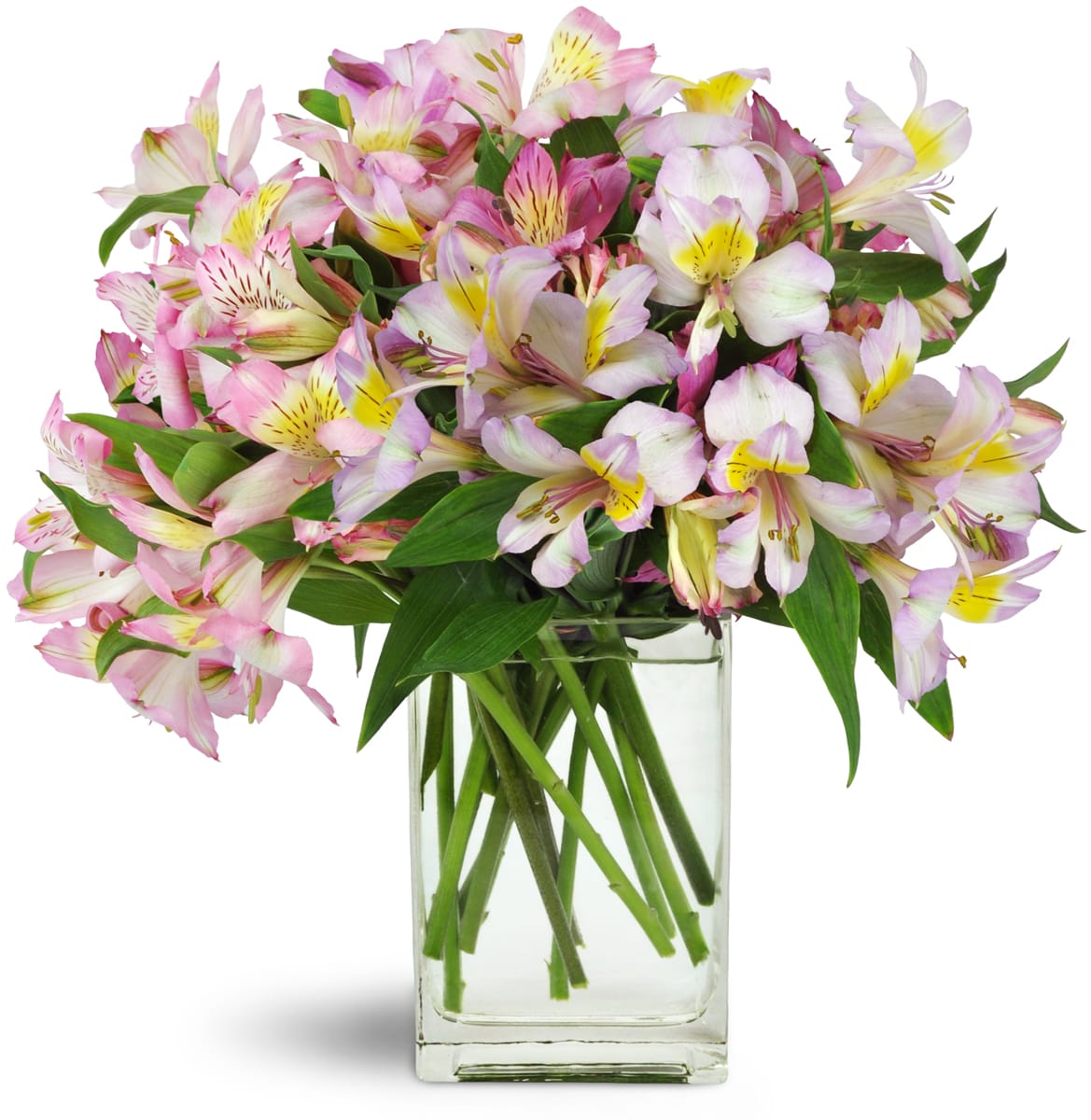 Lively Lilies™. An arrangement by Gardenfairy Florist. Classic pink and mauve alstroemeria are artistically arranged by hand and ready to make a...