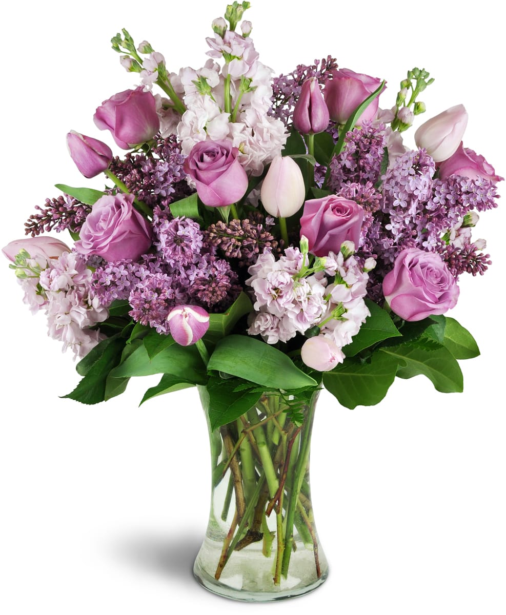 Fragrance Bouquet for Spring™. An arrangement by Flowers by Chris 2.0. Send them lovely lilacs, stock, tulips, and roses elegantly arranged in a...