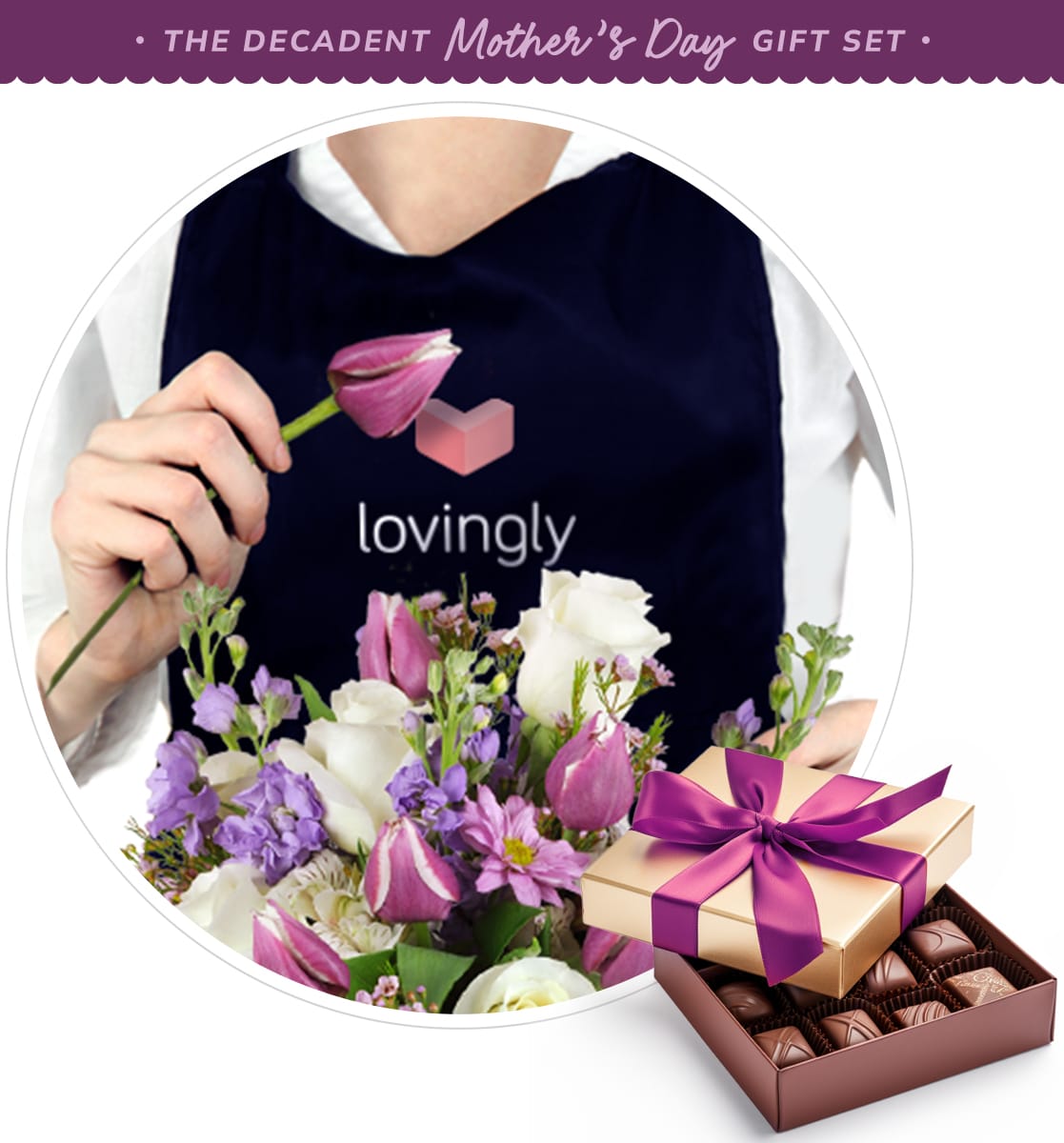 Just for Mom Bouquet & Chocolates Set Just for Mom Bouquet & Chocolates Set