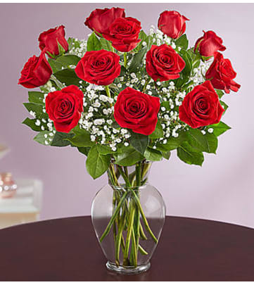 Happy Birthday Red Rose Bud Vase in Waverly NY - Jayne's Flowers