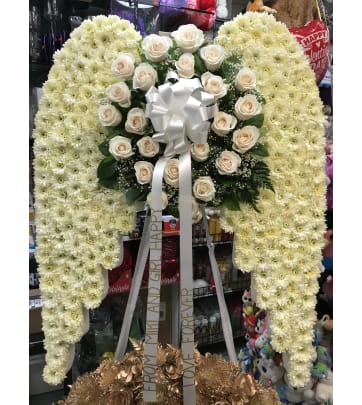 Angel Wings Funeral Tribute | Unique Funeral Service Display