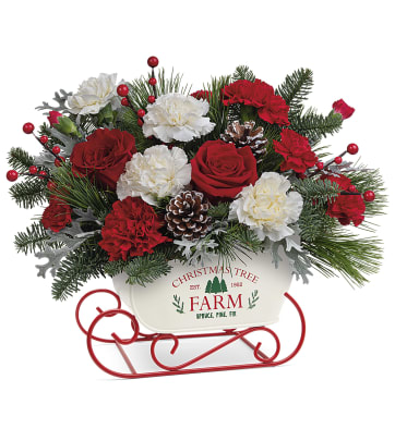 Chic Rose Hat Box - $95-$150 — Village Green Flowers & Gifts