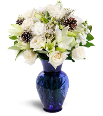 Silver Noel Bouquet T406-1 Winter Floral Arrangement in Elkton, MD