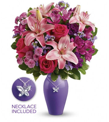 Pink Butterfly Bouquet by Teleflora