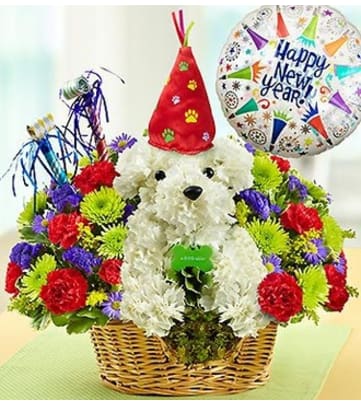 New Puppy Gift Basket Flower Delivery Round Rock Texas - Floral Fabulous