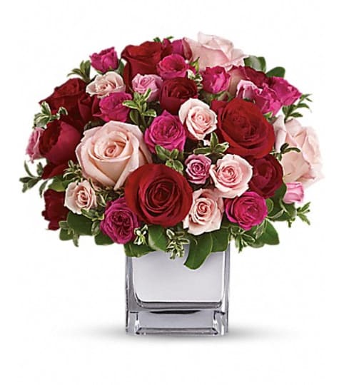 LOVE MEDLEY. An arrangement by Fine's Flowers.