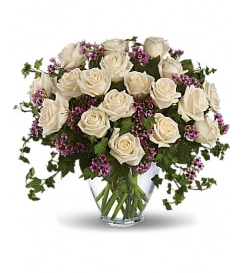 VICTORIAN ROMANCE. An arrangement by Fine's Flowers.