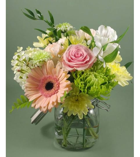 Country Jar Collection. An arrangement by Loyalist Flowers.