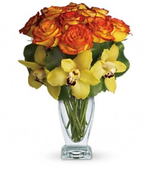Aloha Sunset. An arrangement by Anthurium Gardens Florist.