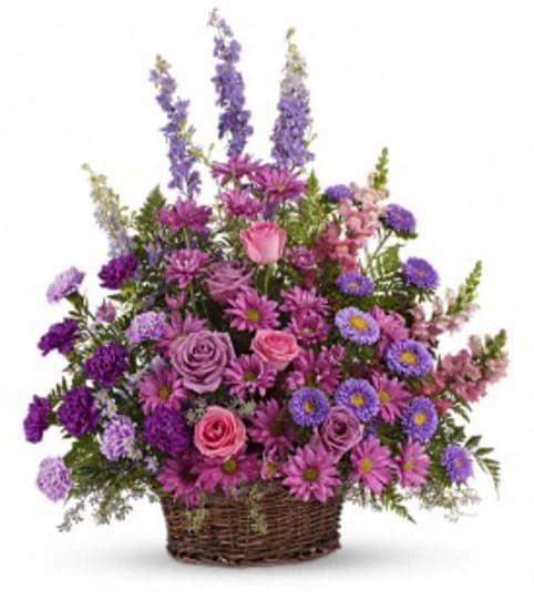 Gracious Lavender Basket - by Jennifer's Flowers