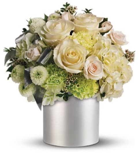 Silver Moon Bouquet. An arrangement by Jennifer's Flowers and Gifts.