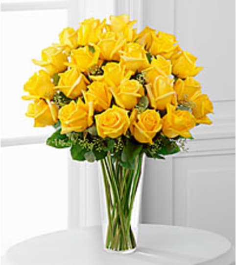 Yellow Rose Bouquet. An arrangement by Charlie's Flowers and Gourmet Baskets.