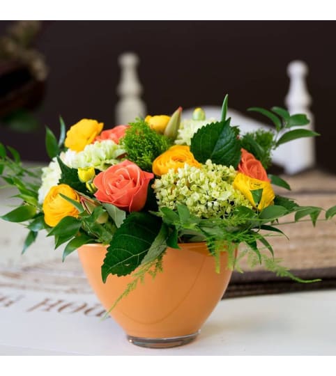 For The Love of Citrus. An arrangement by Loyalist Flowers.