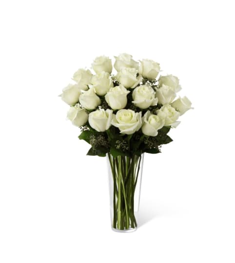 The FTD® White Rose Bouquet. An arrangement by Lori's Hearts and Flowers.