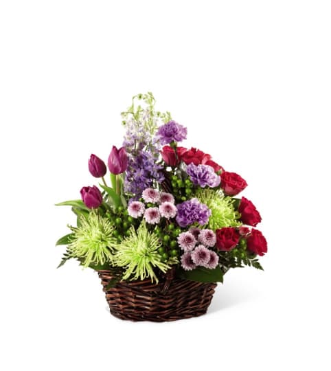 FTD's Truly Loved™ Basket. An arrangement by Lori's Hearts and Flowers.