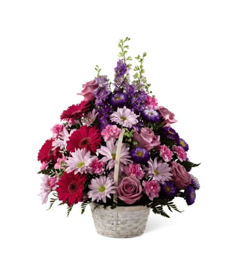 FTD's Pastel Peace™ Basket. An arrangement by Lori's Hearts and Flowers.