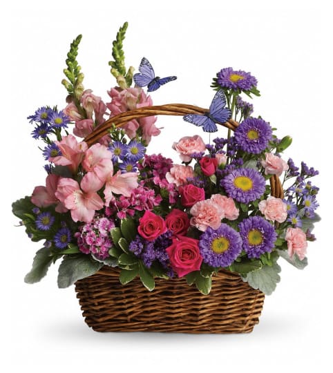 Country Basket Blooms Bouquet