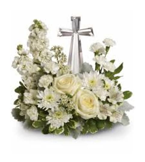 teleflora precious petals cross bouquet
