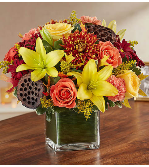 Fall Healing Tears. An arrangement by Seasons Change Designs.