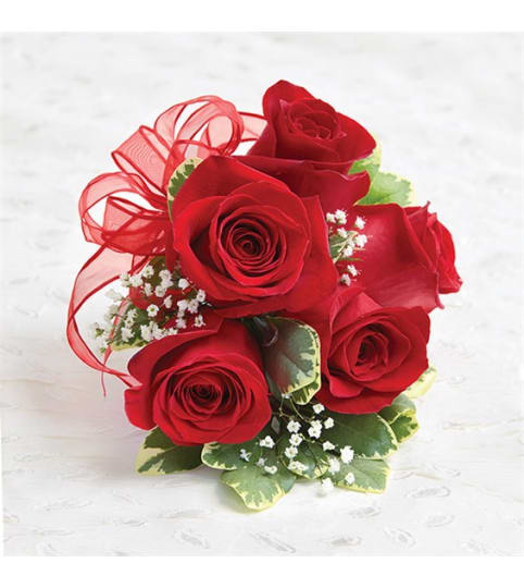 Wedding Red Rose Corsage