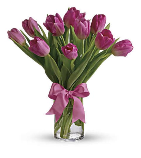 Precious Pink Tulip Vase